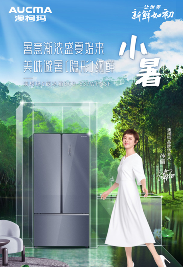 引領(lǐng)廚居中式美學(xué)，澳柯瑪0嵌冰箱孫儷新鮮選擇