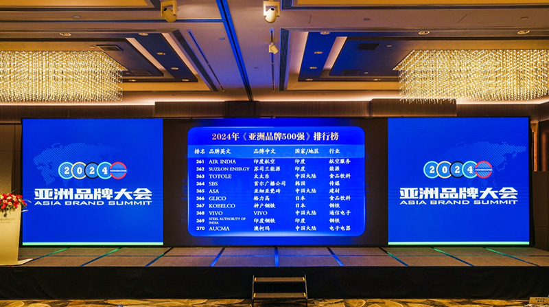 澳柯瑪入選2024年“亞洲品牌500強”
